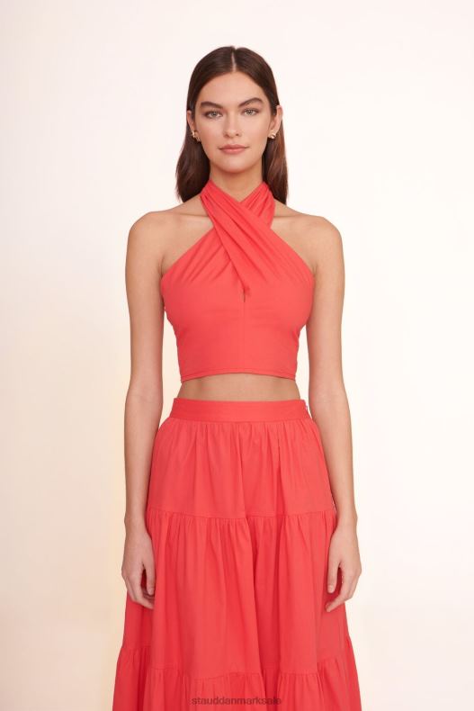 STAUD Kvinder smocket kai top LR4T346 tøj hibiscus