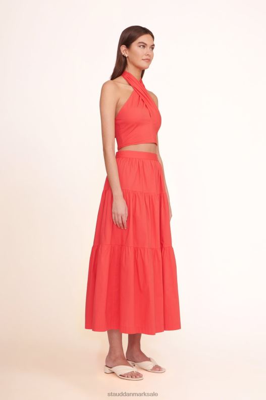 STAUD Kvinder smocket kai top LR4T346 tøj hibiscus