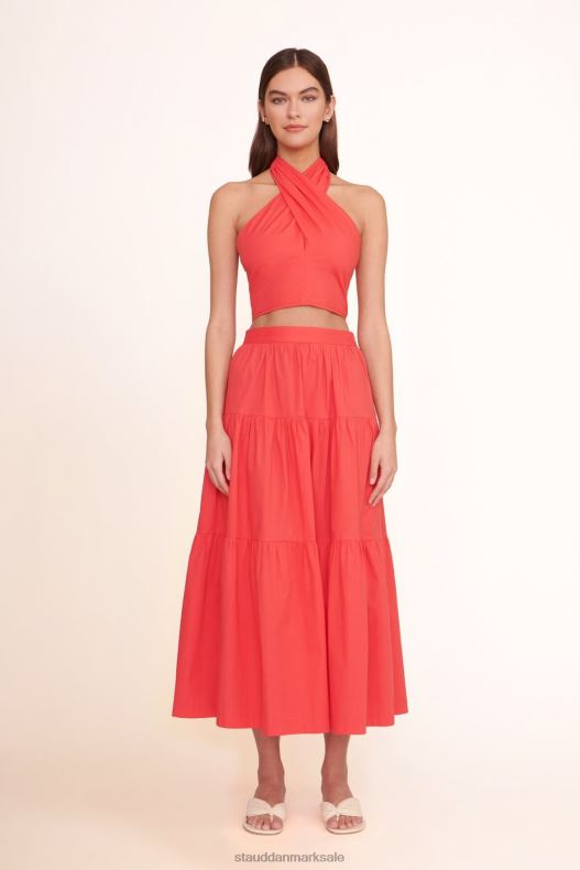 STAUD Kvinder smocket kai top LR4T346 tøj hibiscus