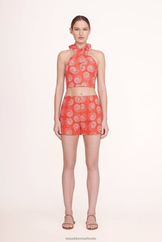 STAUD Kvinder smocket kai top LR4T347 tøj hibiscus boblebad