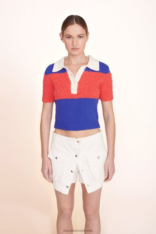 STAUD Kvinder spencer top LR4T382 tøj hibiscus atlantic rugby stribe