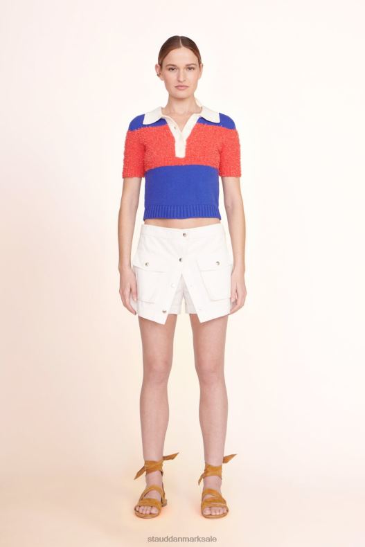 STAUD Kvinder spencer top LR4T382 tøj hibiscus atlantic rugby stribe
