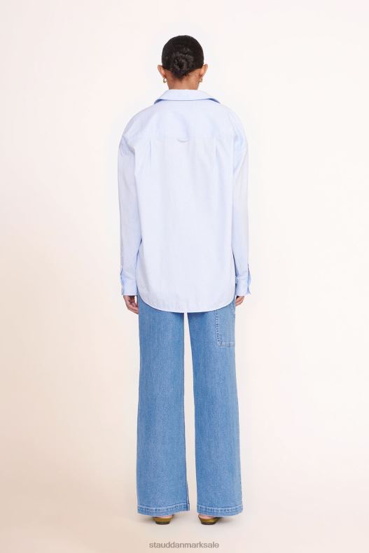 STAUD x C.BONZ Kvinder specialdesignet klassisk oversized skjorte LR4T1022 tilbehør oxford blå