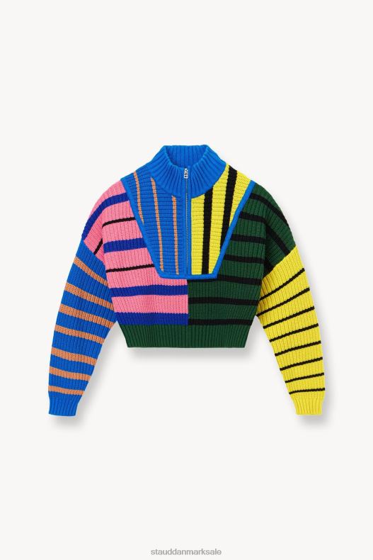 STAUD Kvinder cropped hampton sweater LR4T577 tøj formentera stribe