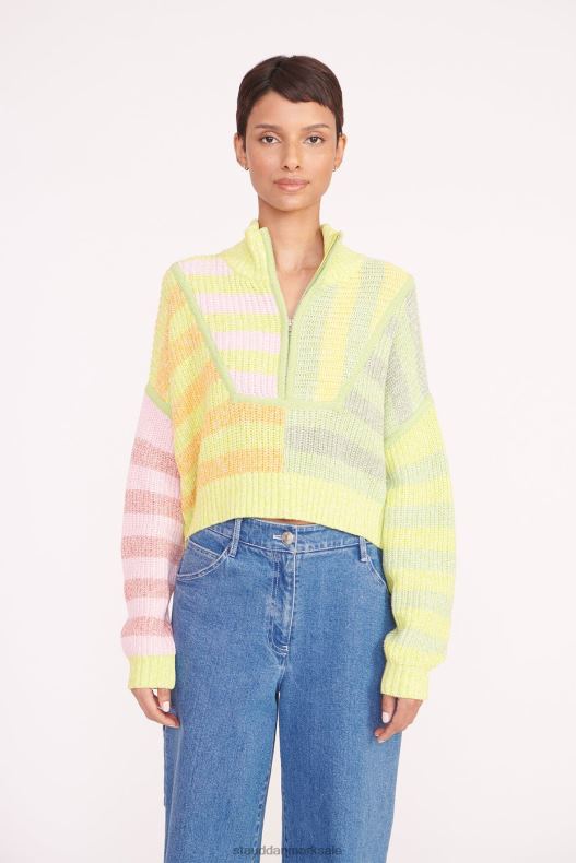 STAUD Kvinder cropped hampton sweater LR4T579 tøj multi solstråle