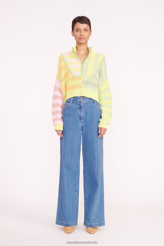 STAUD Kvinder cropped hampton sweater LR4T579 tøj multi solstråle
