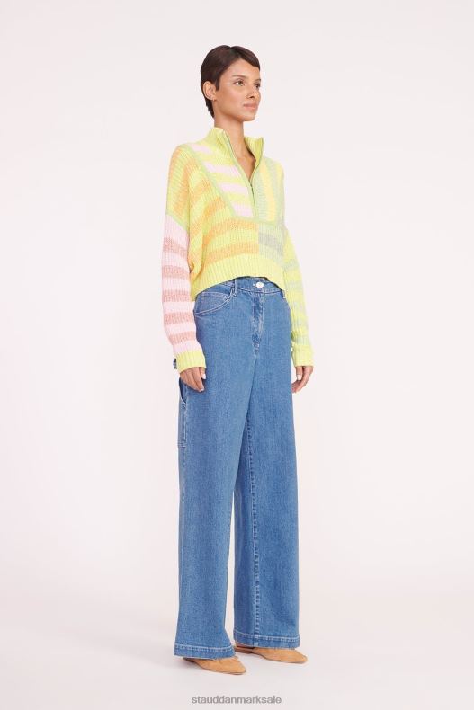 STAUD Kvinder cropped hampton sweater LR4T579 tøj multi solstråle