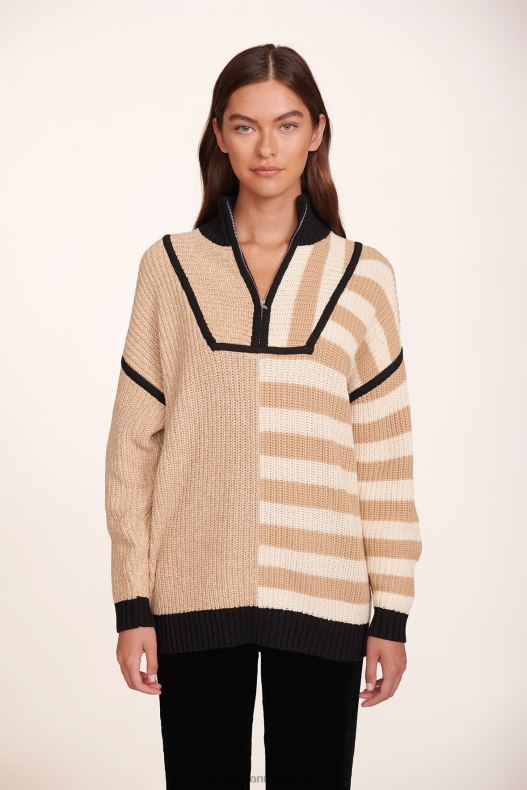 STAUD Kvinder hampton sweater LR4T593 tøj sahara stribe