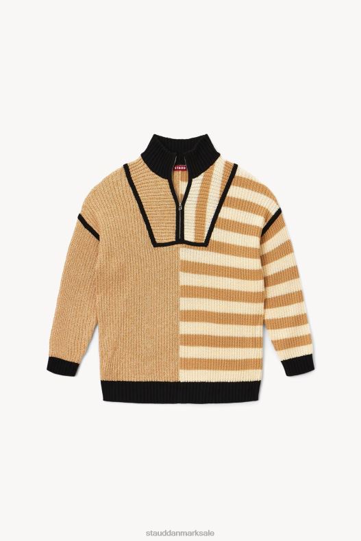 STAUD Kvinder hampton sweater LR4T593 tøj sahara stribe