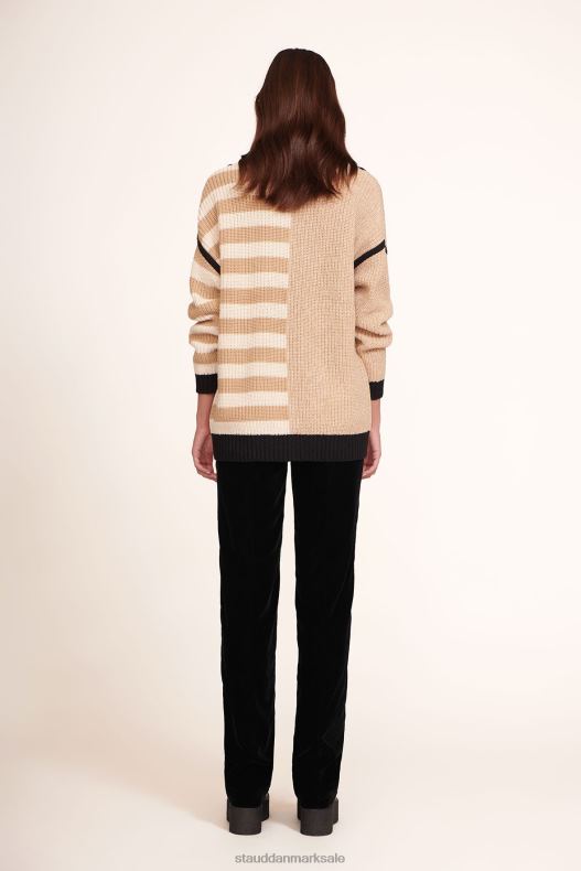 STAUD Kvinder hampton sweater LR4T593 tøj sahara stribe