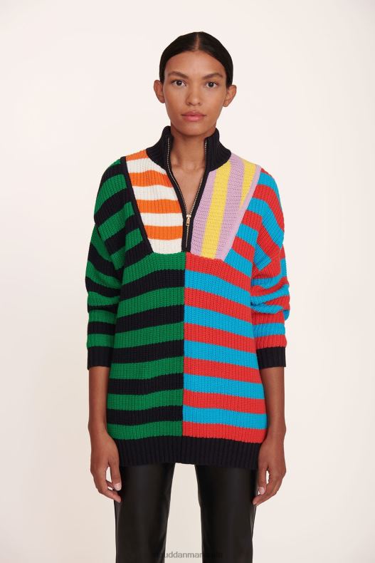 STAUD Kvinder hampton sweater LR4T595 tøj cabana stribe multi