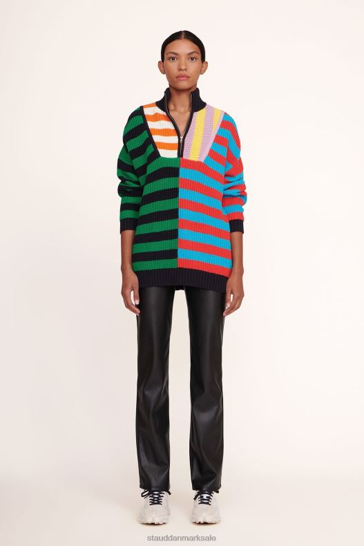 STAUD Kvinder hampton sweater LR4T595 tøj cabana stribe multi