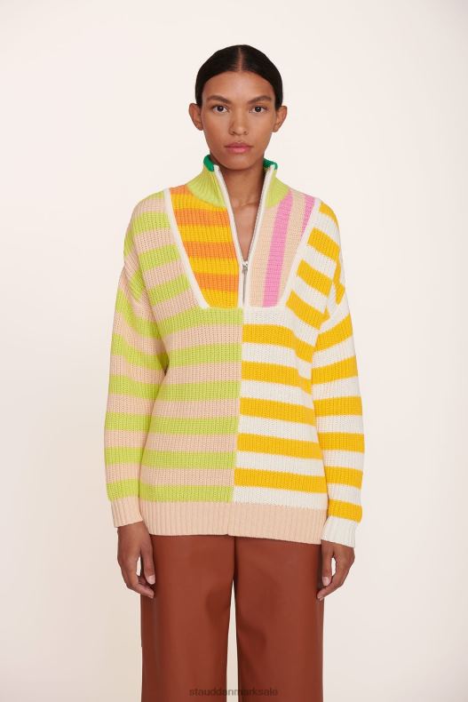 STAUD Kvinder hampton sweater LR4T596 tøj capri stribe multi