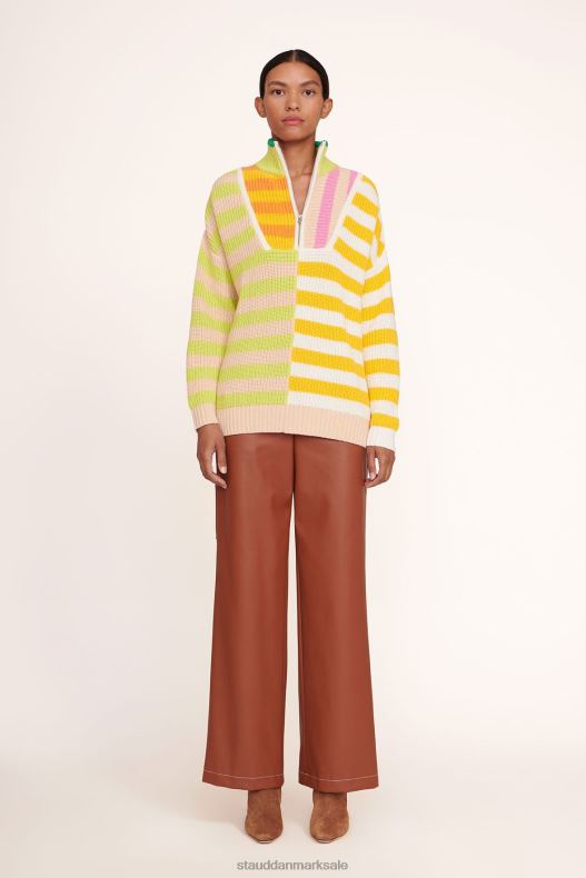 STAUD Kvinder hampton sweater LR4T596 tøj capri stribe multi