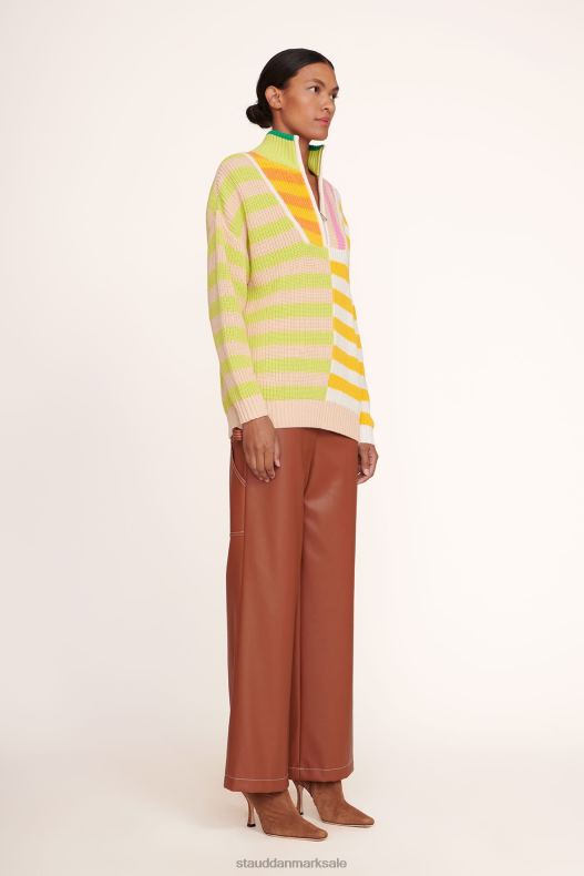 STAUD Kvinder hampton sweater LR4T596 tøj capri stribe multi
