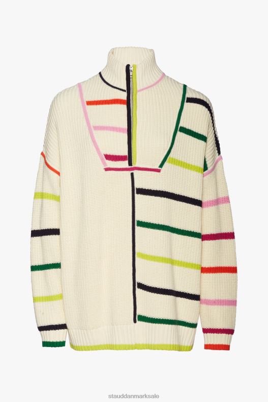 STAUD Kvinder hampton sweater LR4T598 tøj creme regnbue multi