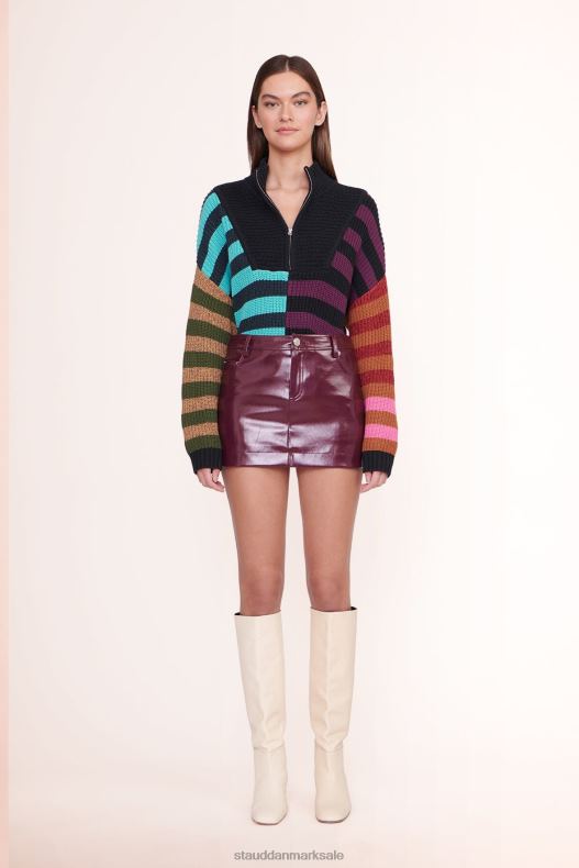 STAUD Kvinder hampton sweater LR4T599 tøj mosaikstribe