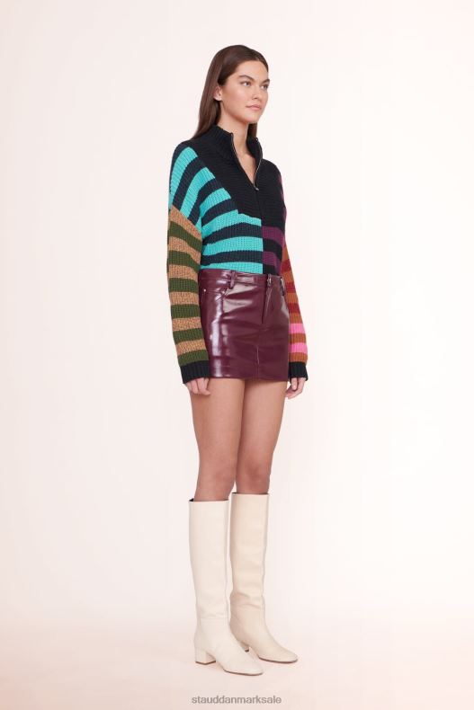 STAUD Kvinder hampton sweater LR4T599 tøj mosaikstribe
