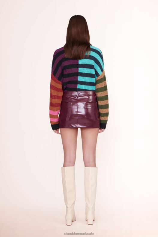 STAUD Kvinder hampton sweater LR4T599 tøj mosaikstribe
