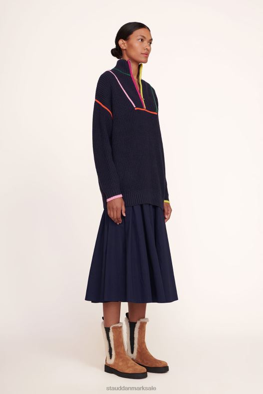 STAUD Kvinder hampton sweater LR4T600 tøj marineblå multi