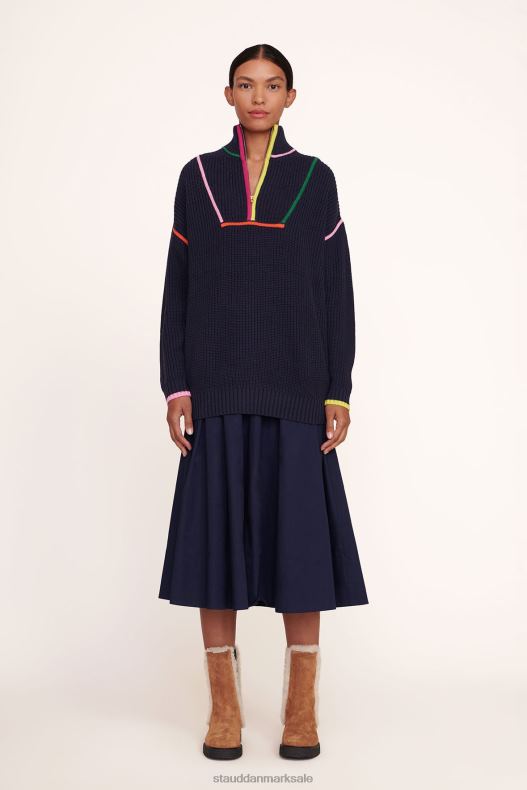 STAUD Kvinder hampton sweater LR4T600 tøj marineblå multi