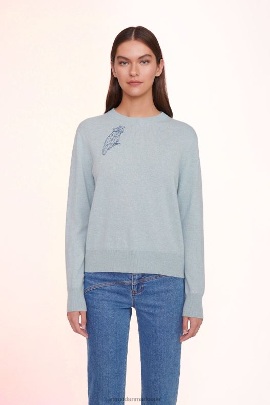 STAUD x C.BONZ Kvinder skræddersyet kashmir sweater LR4T1033 tilbehør lyseblå