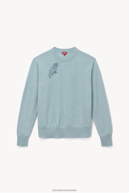STAUD x C.BONZ Kvinder skræddersyet kashmir sweater LR4T1033 tilbehør lyseblå