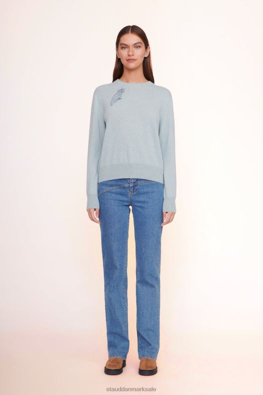 STAUD x C.BONZ Kvinder skræddersyet kashmir sweater LR4T1033 tilbehør lyseblå