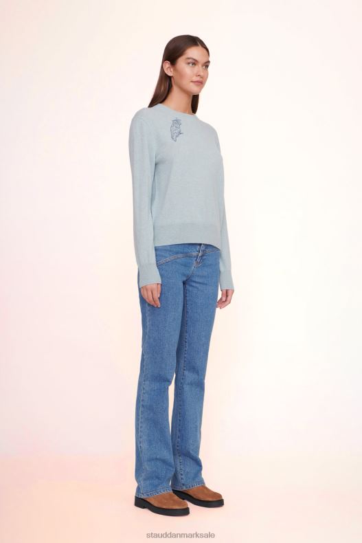 STAUD x C.BONZ Kvinder skræddersyet kashmir sweater LR4T1033 tilbehør lyseblå
