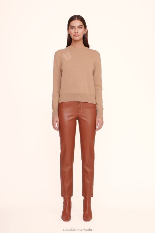 STAUD x C.BONZ Kvinder skræddersyet kashmir sweater LR4T1034 tilbehør kamel