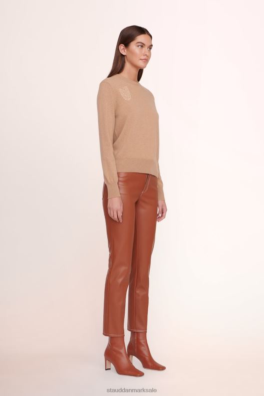 STAUD x C.BONZ Kvinder skræddersyet kashmir sweater LR4T1034 tilbehør kamel