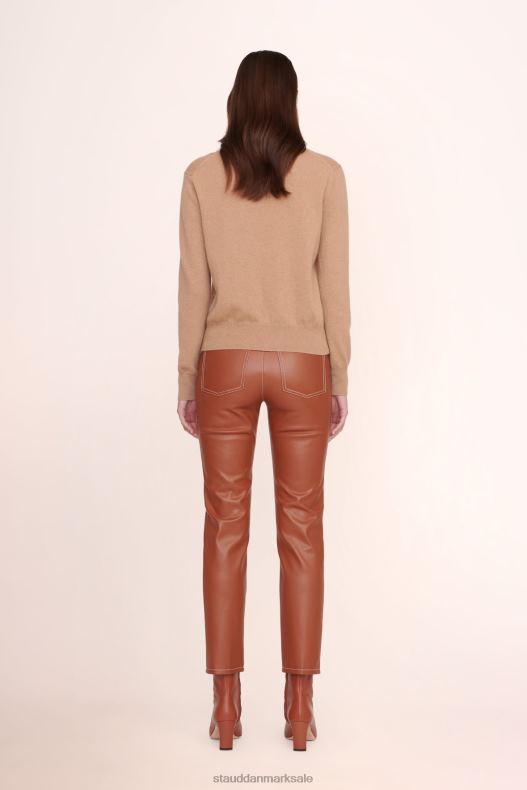 STAUD x C.BONZ Kvinder skræddersyet kashmir sweater LR4T1034 tilbehør kamel