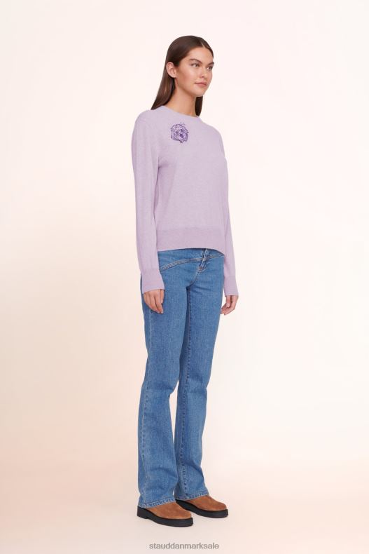 STAUD x C.BONZ Kvinder skræddersyet kashmir sweater LR4T1036 tilbehør lavendel